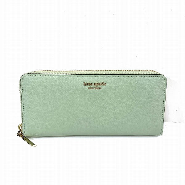 Kate Spade Green Leather Round Zip Wallet in Great Condition