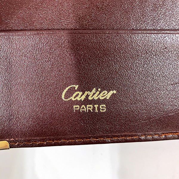 Cartier Must Line Leather Bifold Wallet in Fair Condition