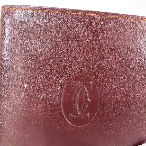 Cartier Must Line Leather Bifold Wallet in Fair Condition