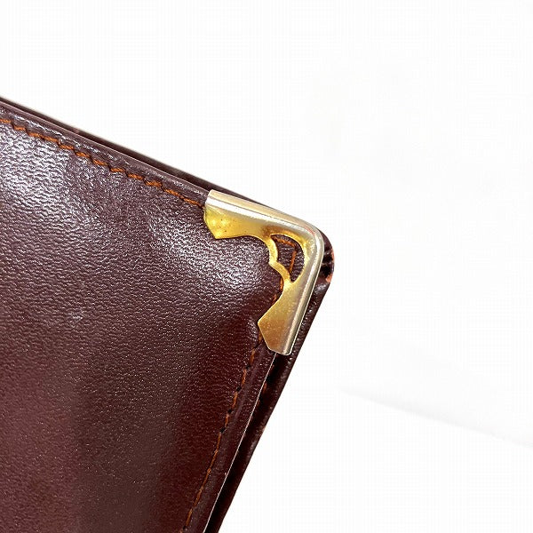 Cartier Must Line Leather Bifold Wallet in Fair Condition