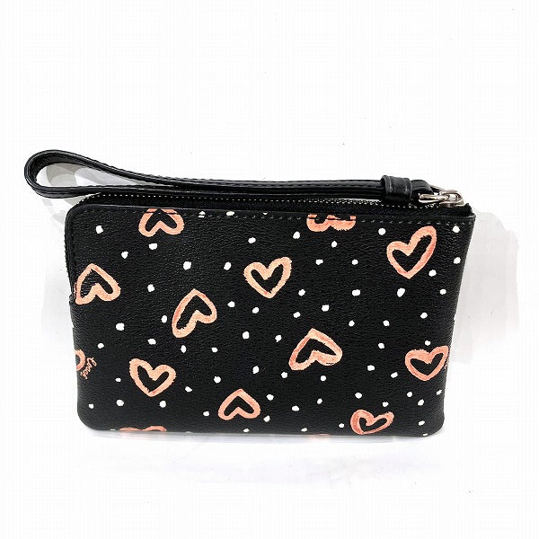 Coach Leather Heart Bag Pouch Clutch 91078