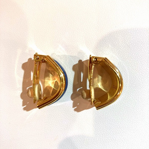 Hermes Enamel Earrings in Good Condition