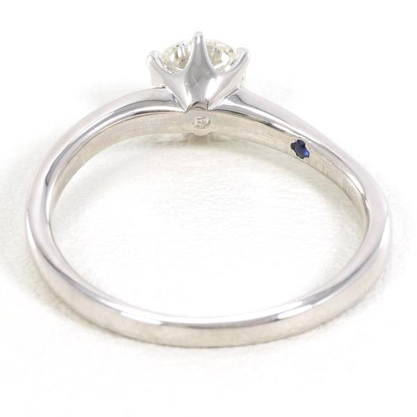 PT900 Platinum Diamond Ring with Sapphire, Size 8 in Excellent Condition