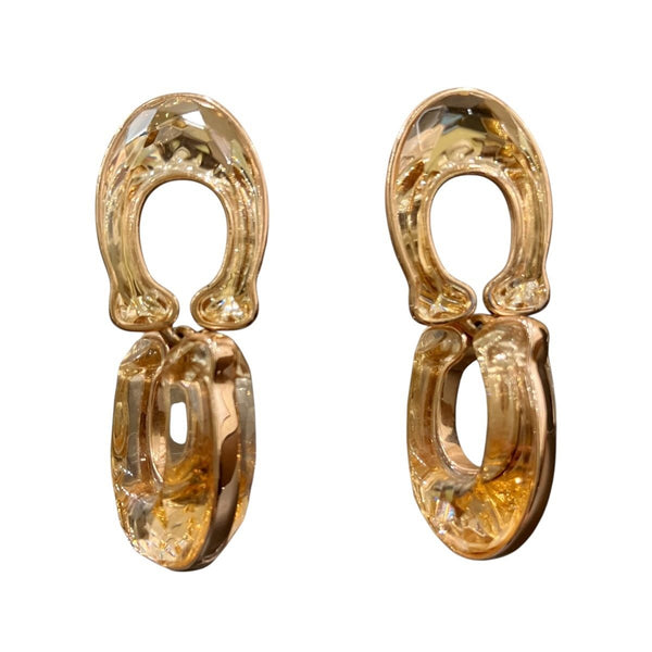 COACH Faceted Crystal Signature Earrings