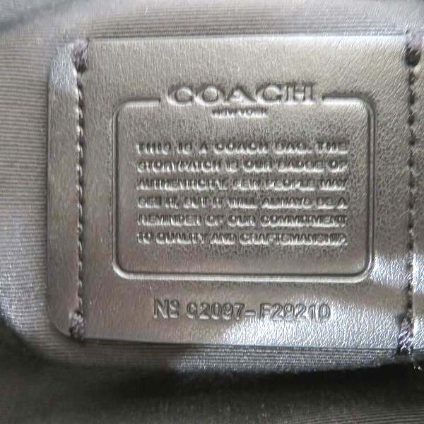 Coach Signature PVC Shoulder Bag F29210 in Good Condition