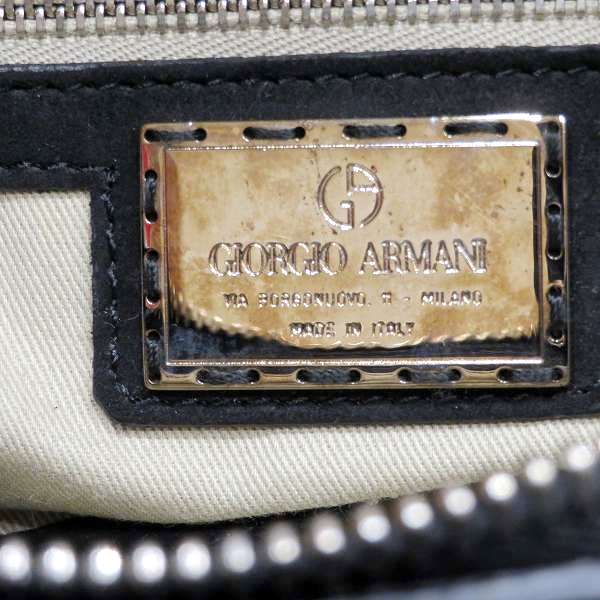 Armani Suede Handbag YGWA11 in Good Condition