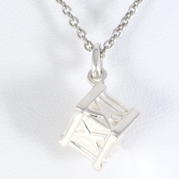 Tiffany & Co Atlas Cube Silver Necklace in Excellent Condition