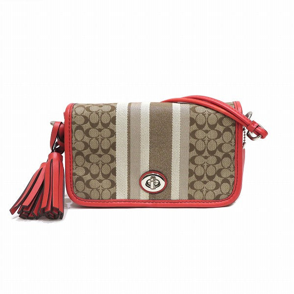 Coach Legacy Signature Stripe Penny Crossbody Bag 19919 in Great Condition