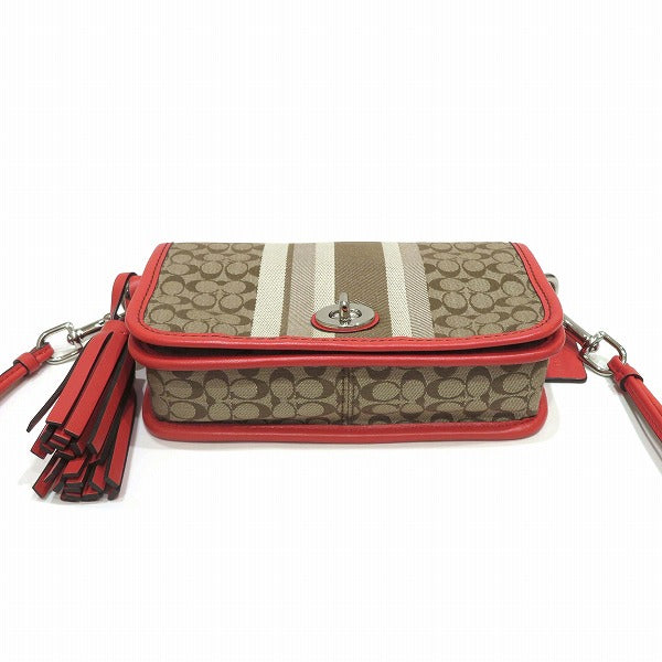 Coach Legacy Signature Stripe Penny Crossbody Bag 19919 in Great Condition