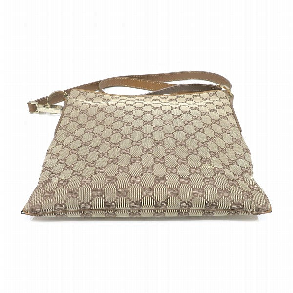 Gucci GG Canvas Leather Shoulder Bag 113013 in Good Condition