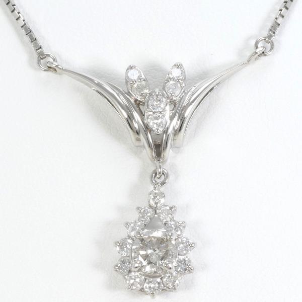 PT850 Platinum Diamond Necklace 0.47 0.50 in Excellent Condition