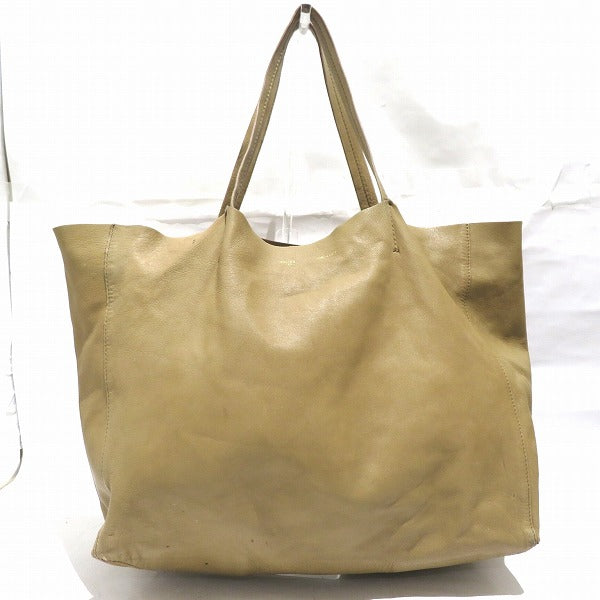 Celine Leather Horizontal Cabas Tote Bag W PA 1010 in Good Condition