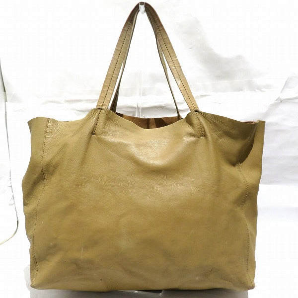 Celine Leather Horizontal Cabas Tote Bag W PA 1010 in Good Condition