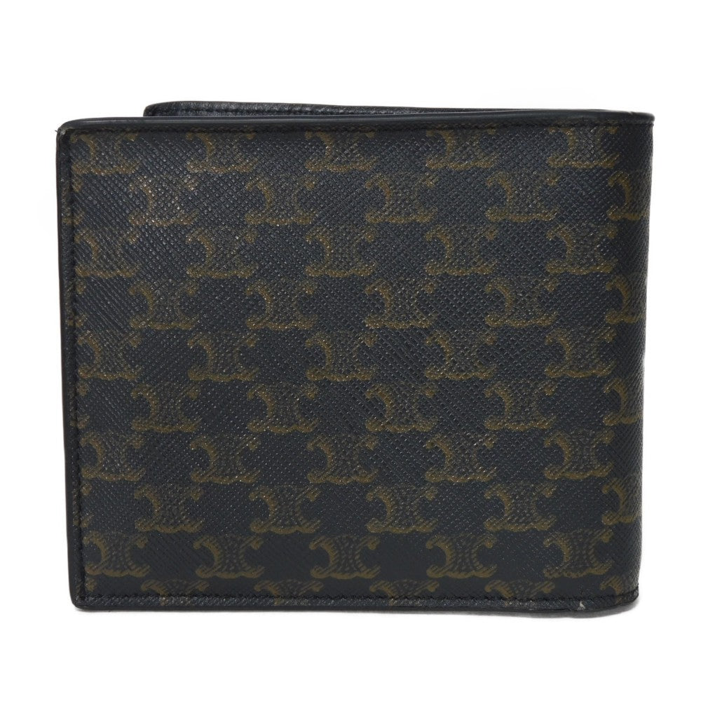 Celine Bifold Wallet Triomphe Canvas Calfskin