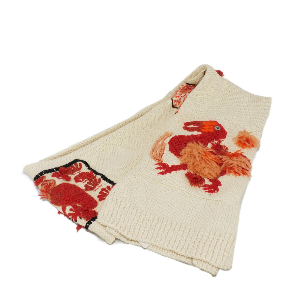 Loewe Embroidery Knit Animal Scarf