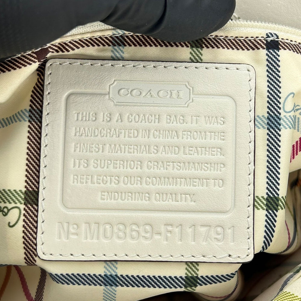 Coach Canvas Leather Tote Bag F11791