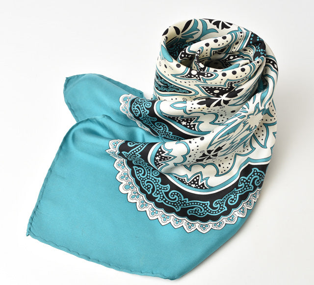 Gucci Silk Scarf Paisley Turquoise