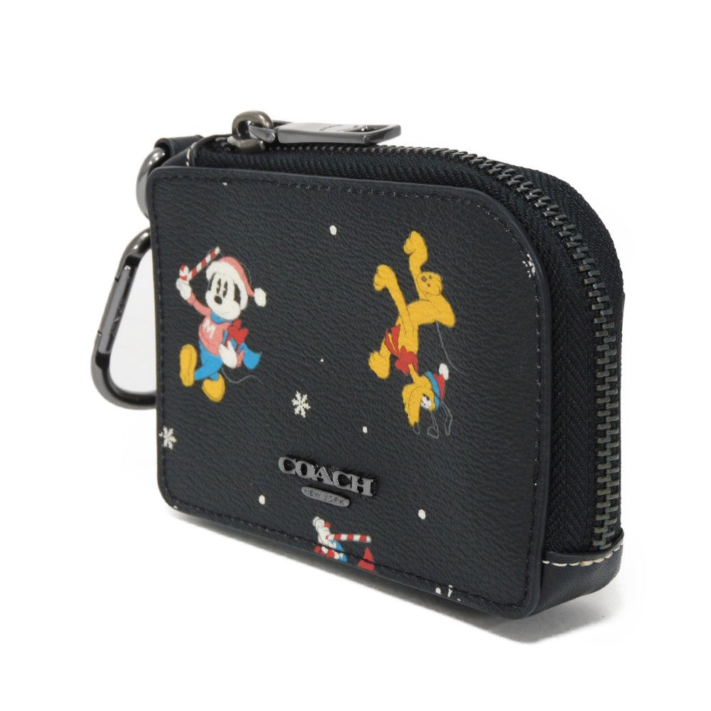 Coach Disney Holiday Print L-Zip Key Case