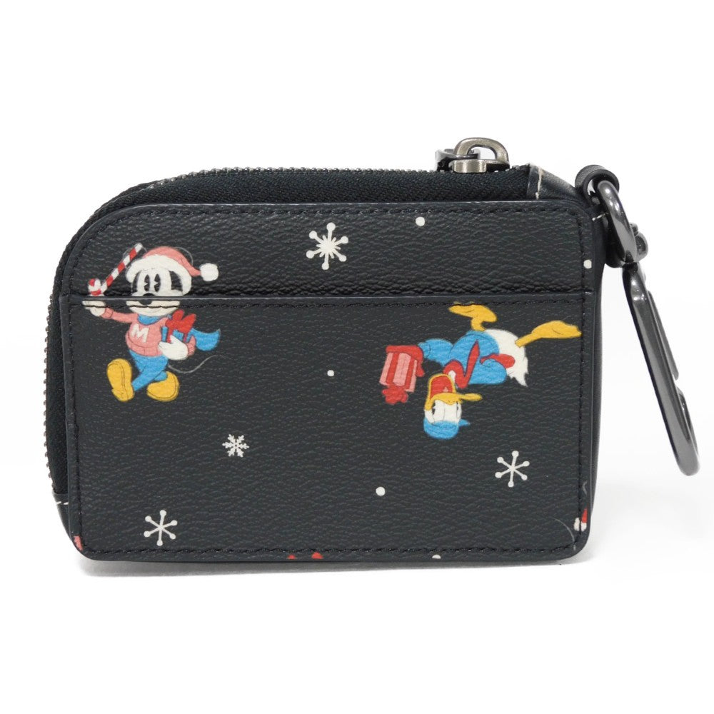 Coach Disney Holiday Print L-Zip Key Case