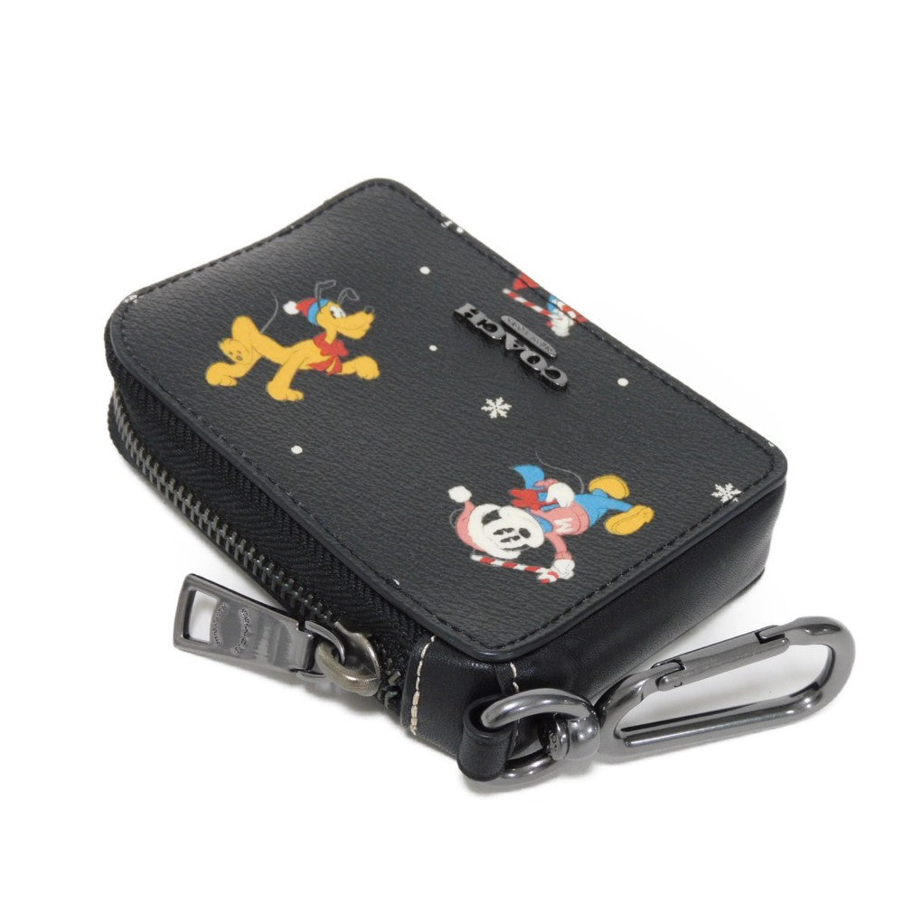 Coach Disney Holiday Print L-Zip Key Case