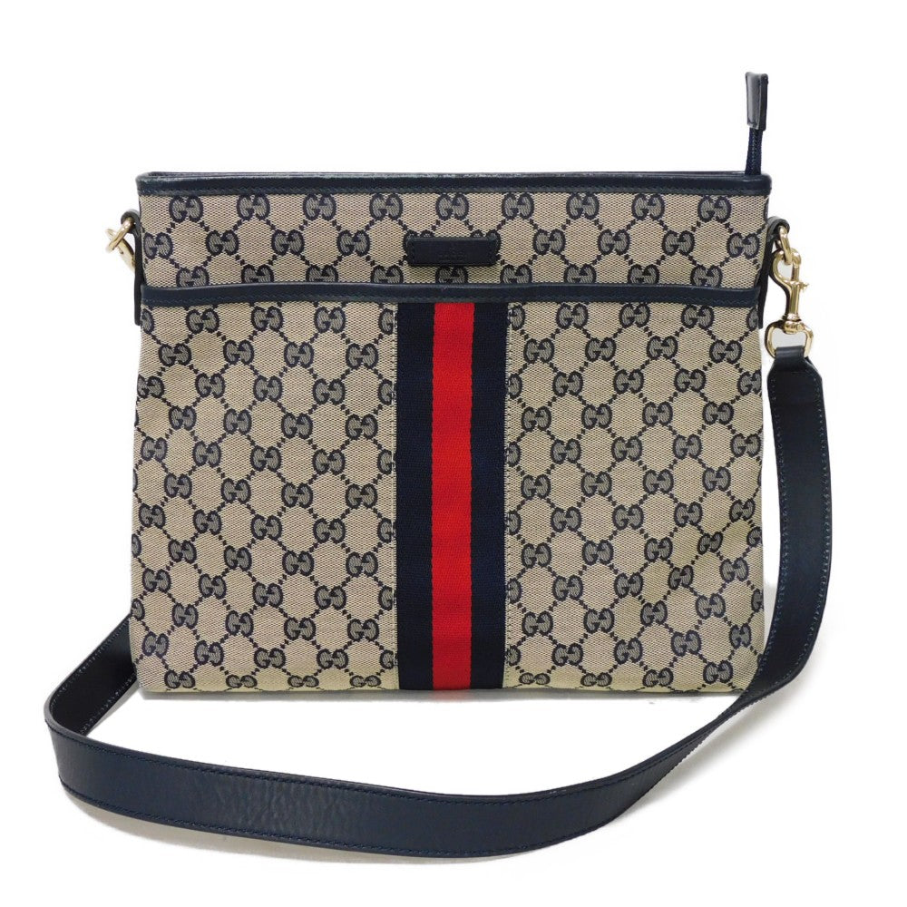 Gucci Canvas Leather Messenger Bag