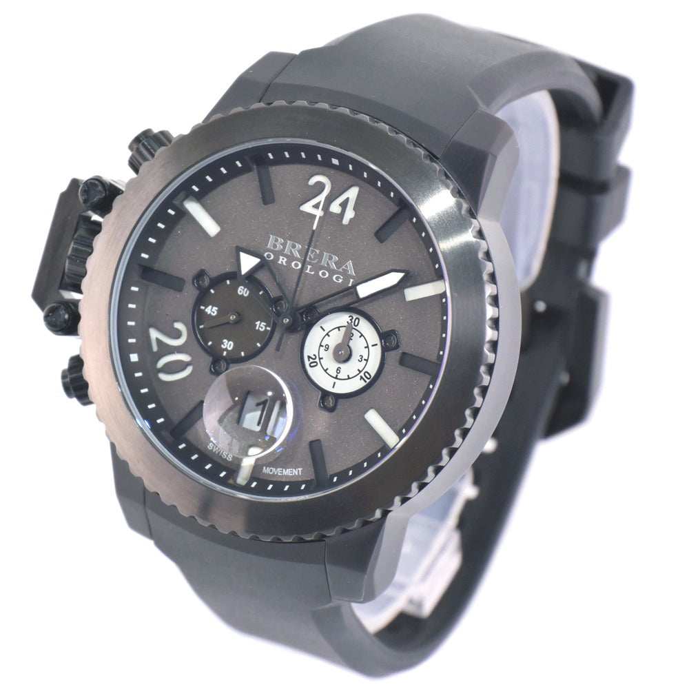 Other  Brera Orologi Southpaw Model Men's Wristwatch, Stainless Steel & Rubber, Black, Quartz - Pre-loved, Grade A+ Metal Quartz BRML2C48 in Excellent condition
