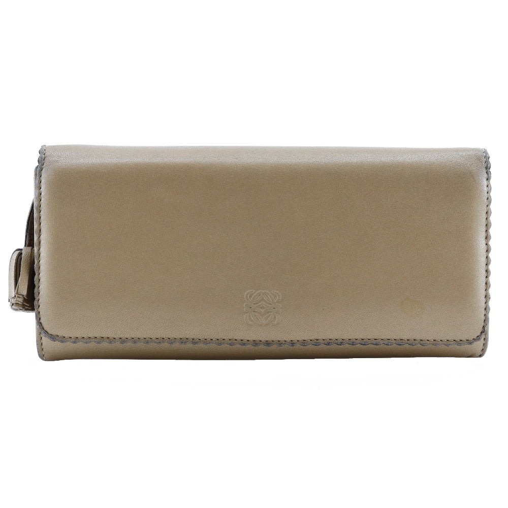 Loewe Lambskin Long Wallet Beige