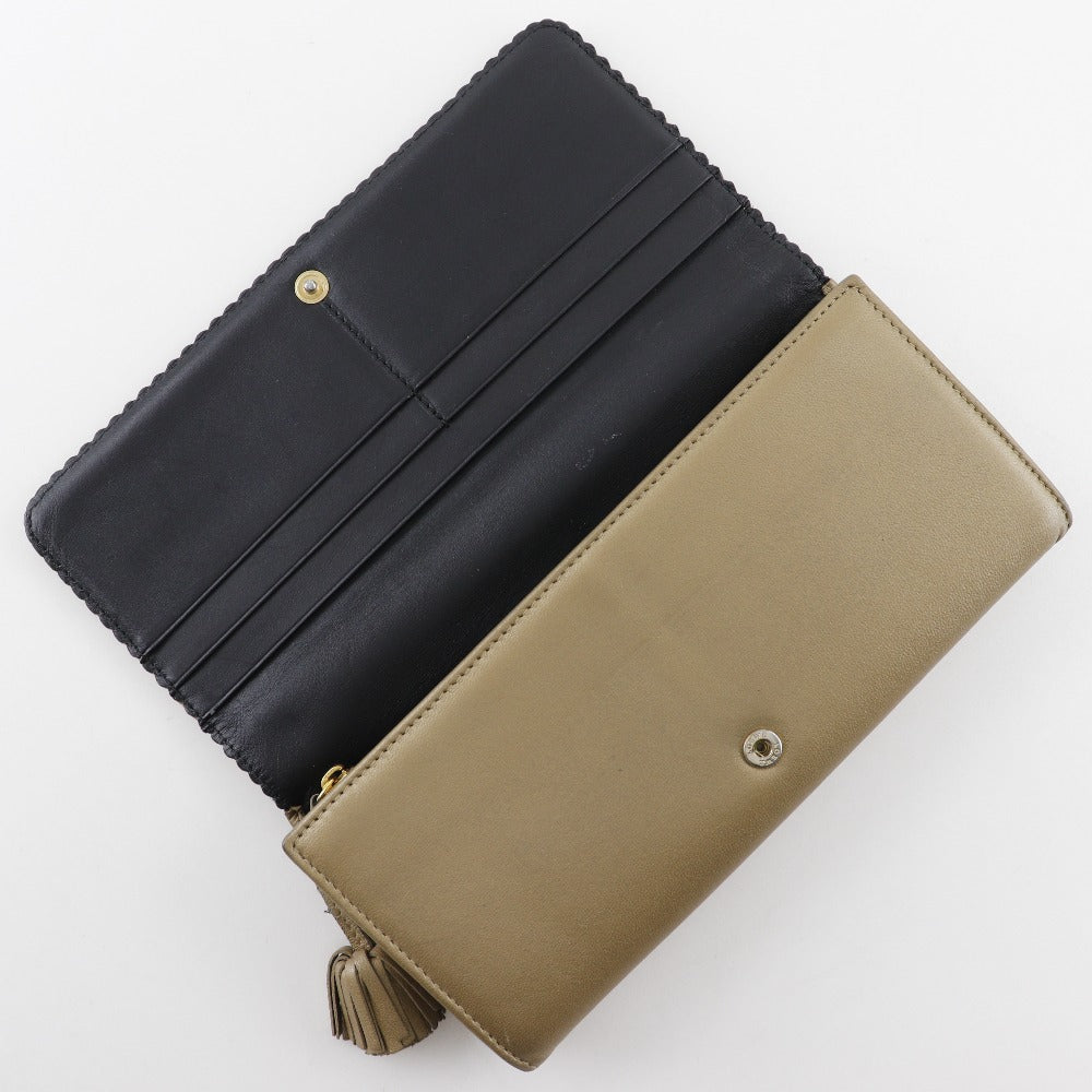 Loewe Lambskin Long Wallet Beige