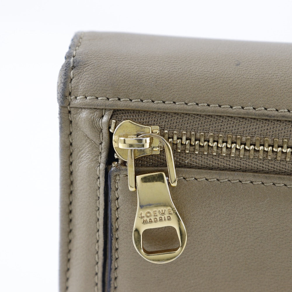 Loewe Lambskin Long Wallet Beige