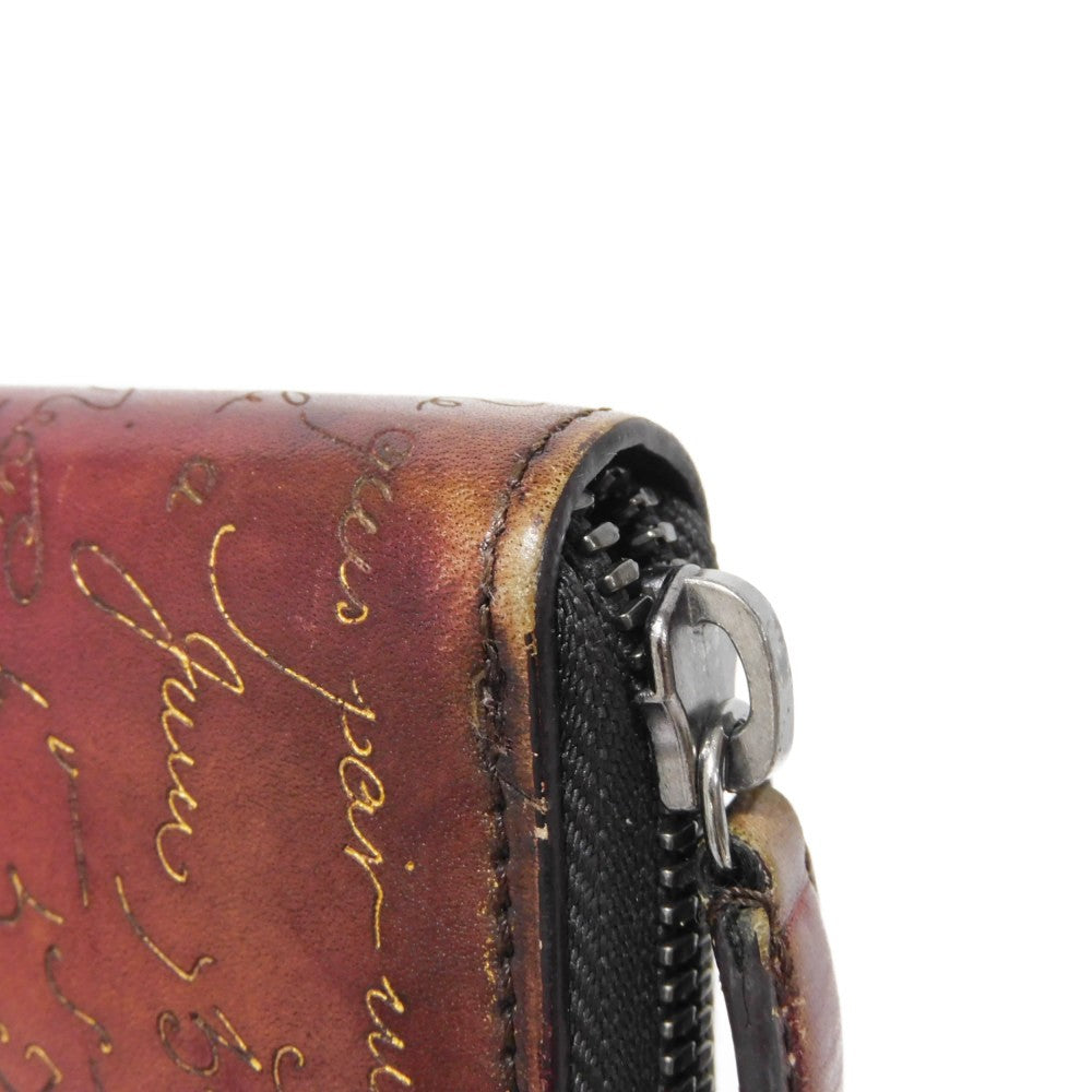 Berluti Itauba Scritto Leather Long Wallet