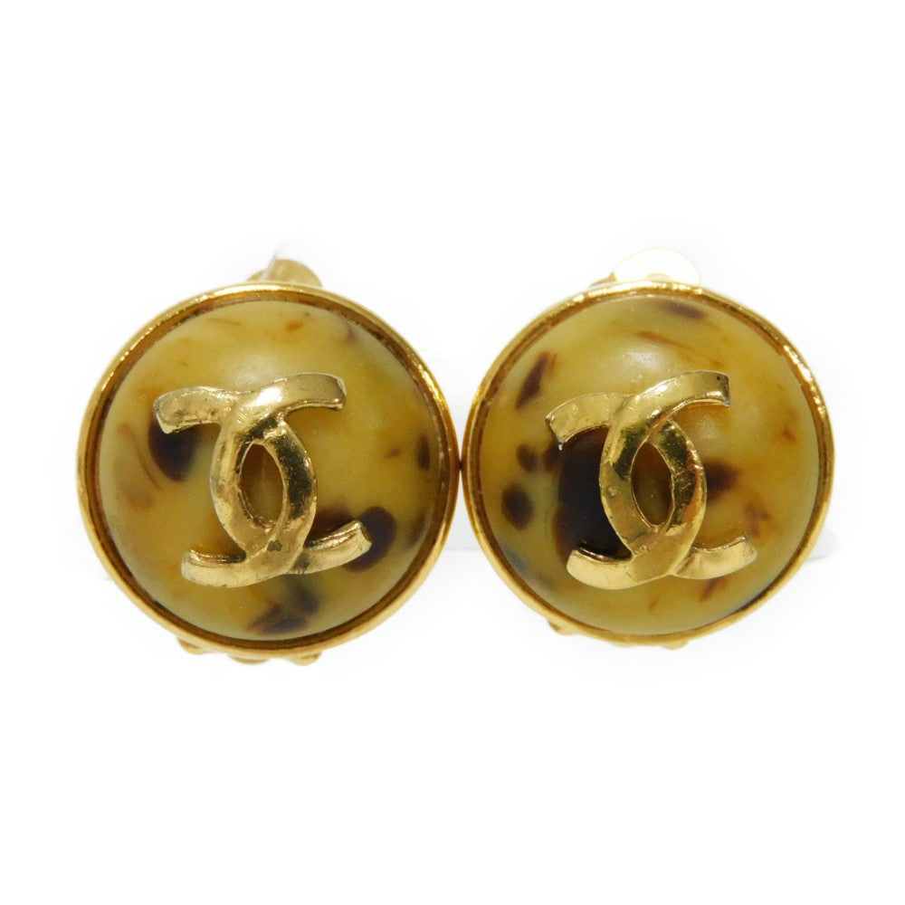 Chanel Round Coco Mark Earrings