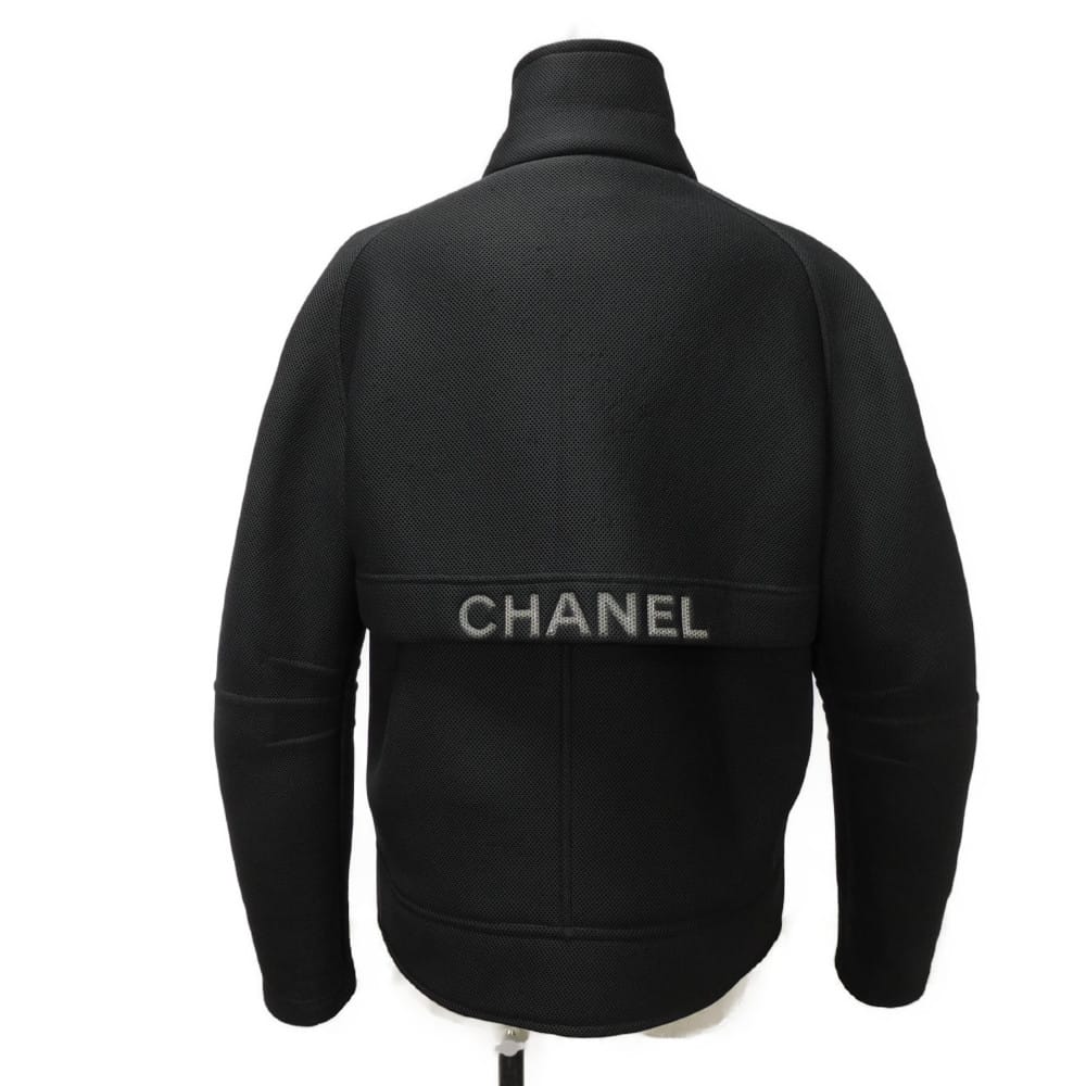 Chanel Logo Mesh Zip Jacket Blouson
