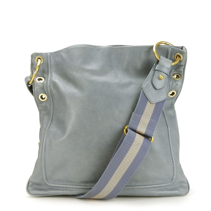 Bally Leather Shoulder Bag Light Blue