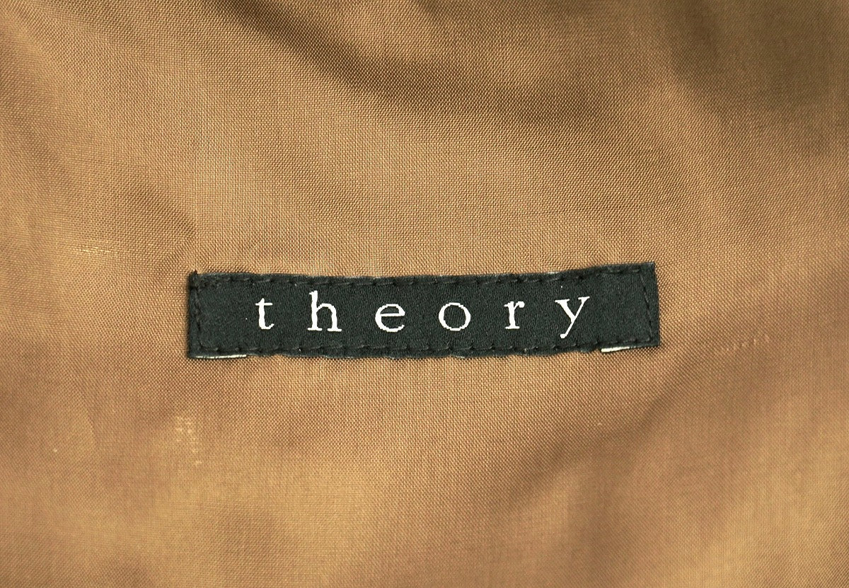 Theory Men's Leather Jacket Brown