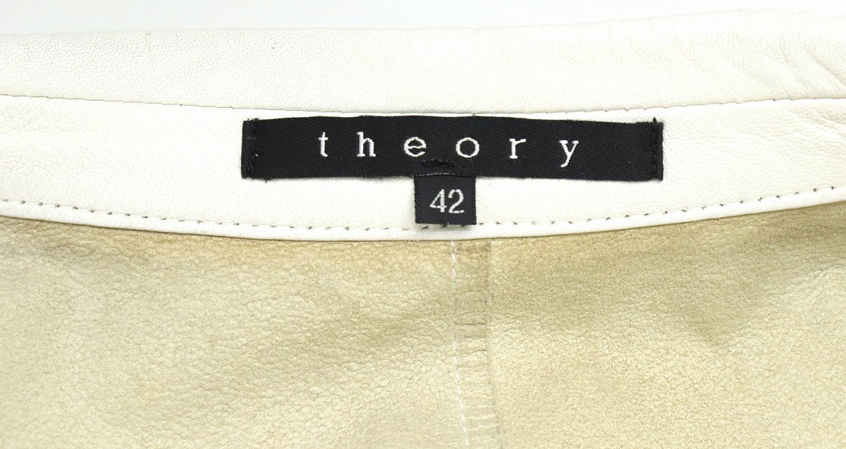 Theory Men's Leather Jacket White