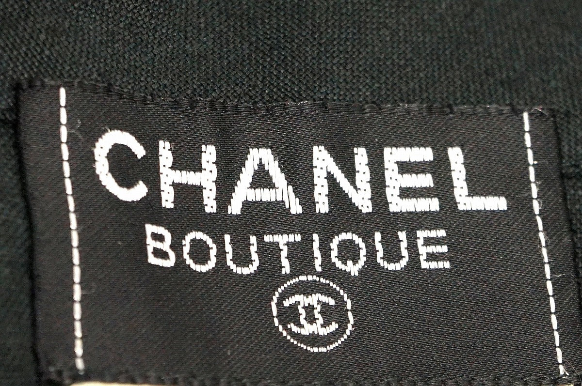 Chanel Women's Long Coat with Logo Buttons