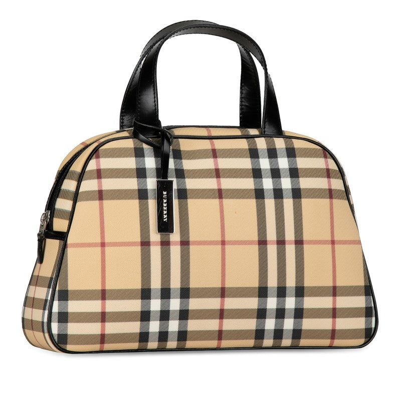 Burberry Nova Check PVC Leather Handbag in Very Good Condition