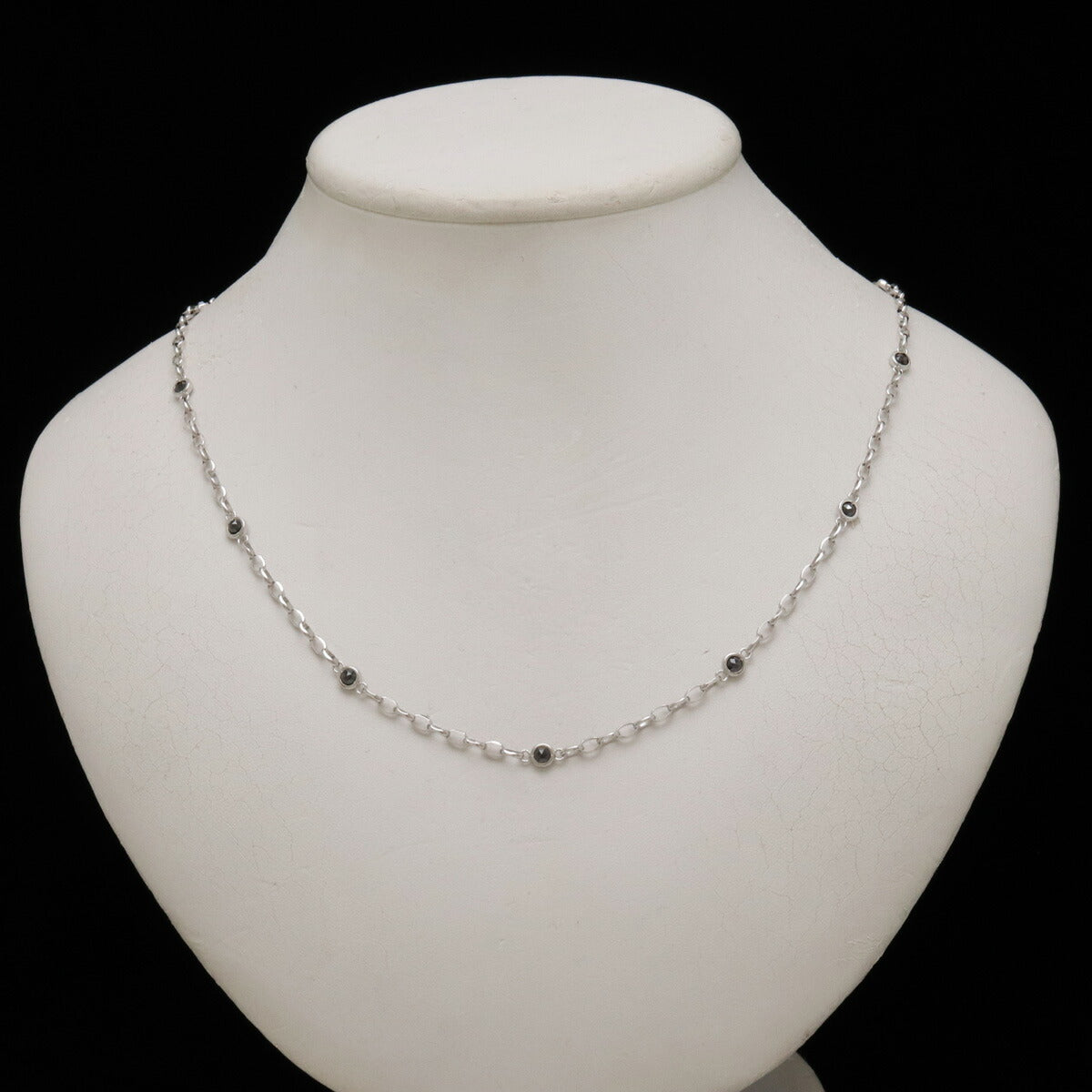 Rosen Hemden K18WG Black Diamond Necklace