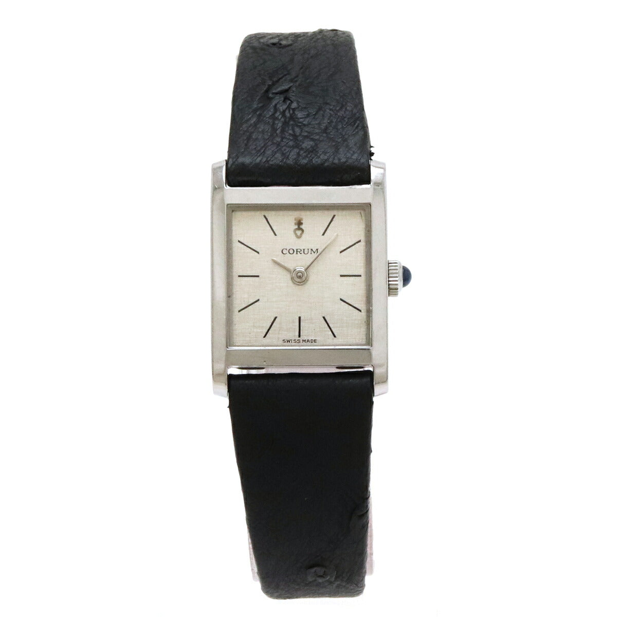 CORUM Silver Dial Ostrich Leather Women's Watch