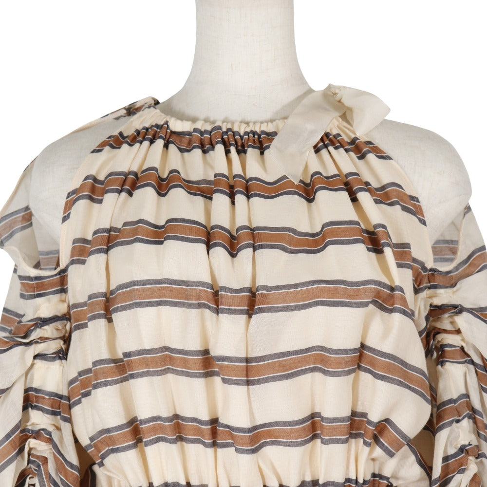 Fendi Cocktail Dress Beige Polyester