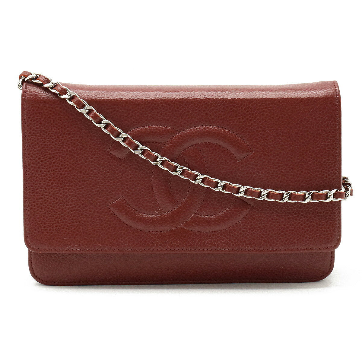 Chanel Caviar Chain Wallet Crossbody A48654