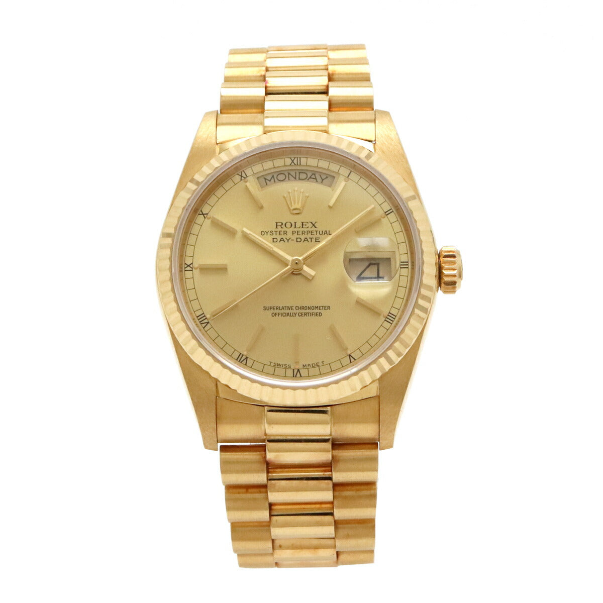 Rolex Day-Date Yellow Gold Automatic Watch 18038