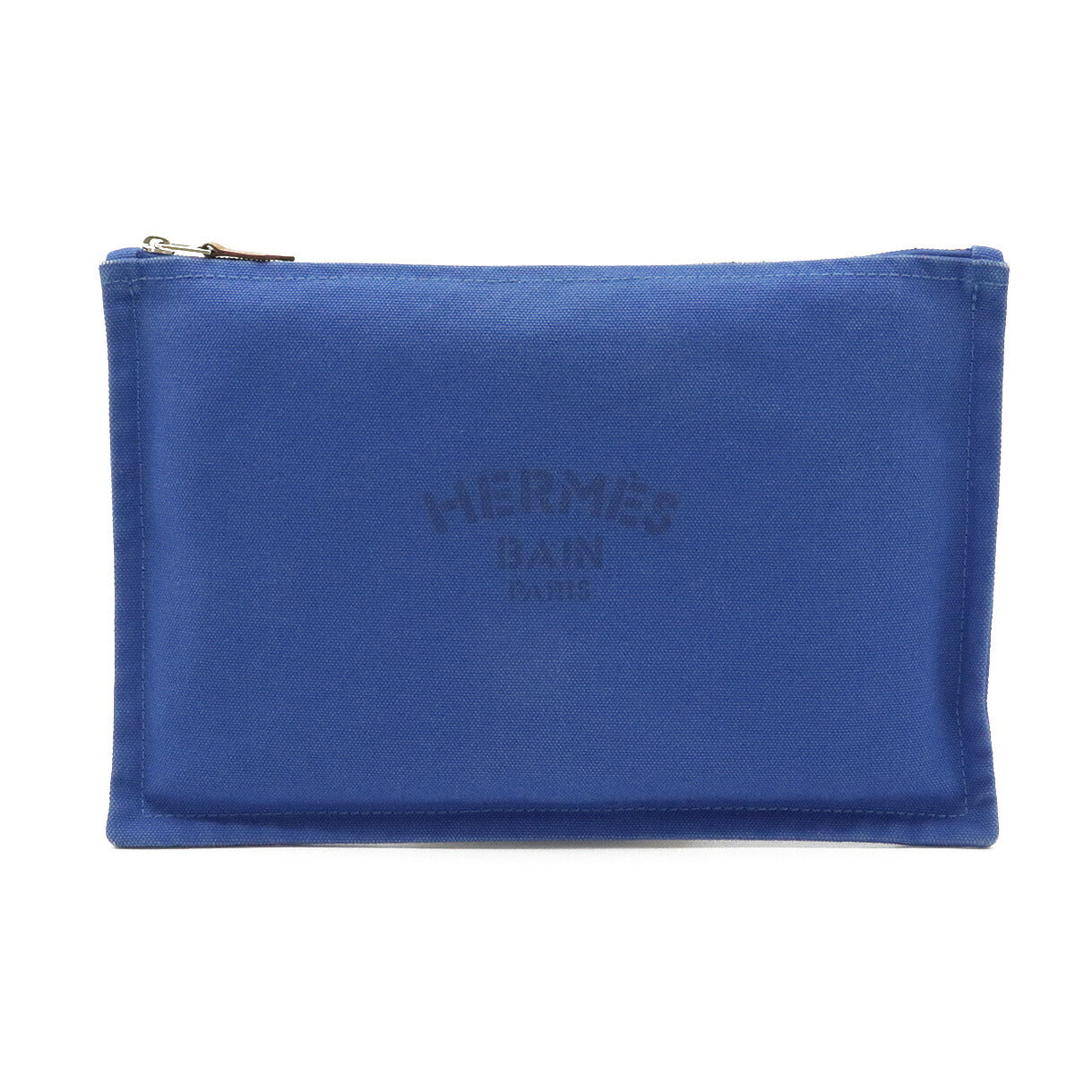 Hermes Yachting GM Canvas Clutch Blue