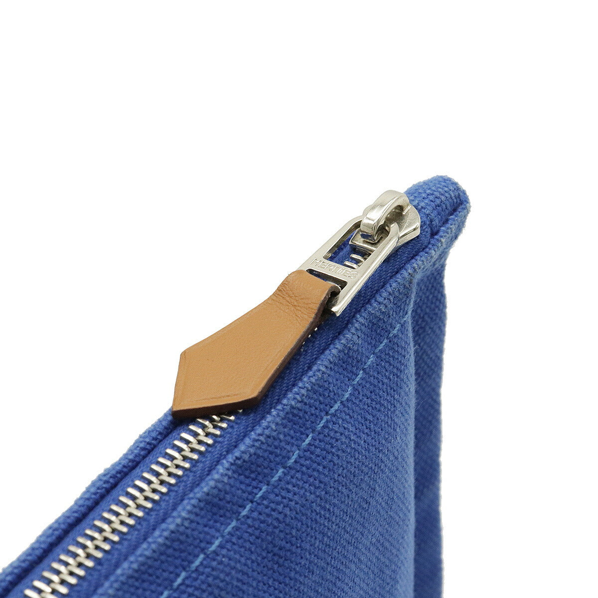 Hermes Yachting GM Canvas Clutch Blue