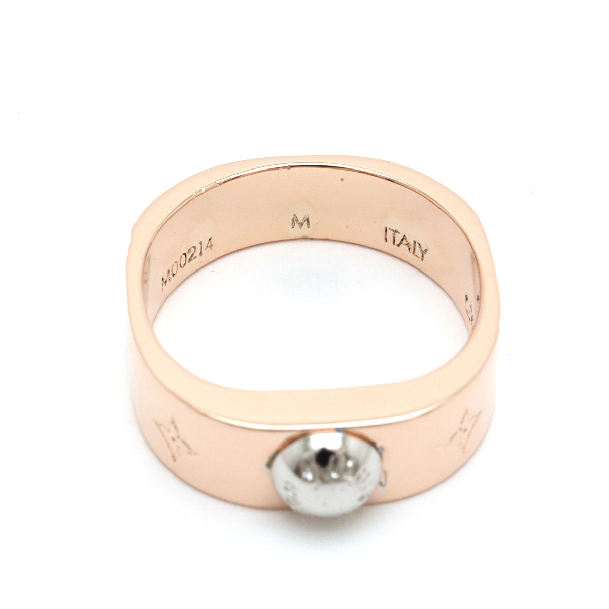 Louis Vuitton Pink Gold Nanogram Ring M00214 in Great Condition