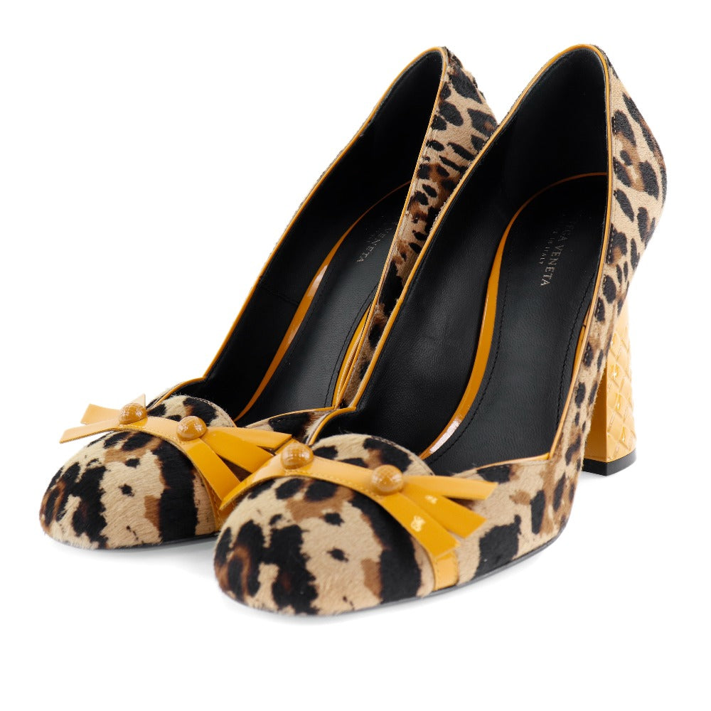 Bottega Veneta Leopard Print Leather Pumps