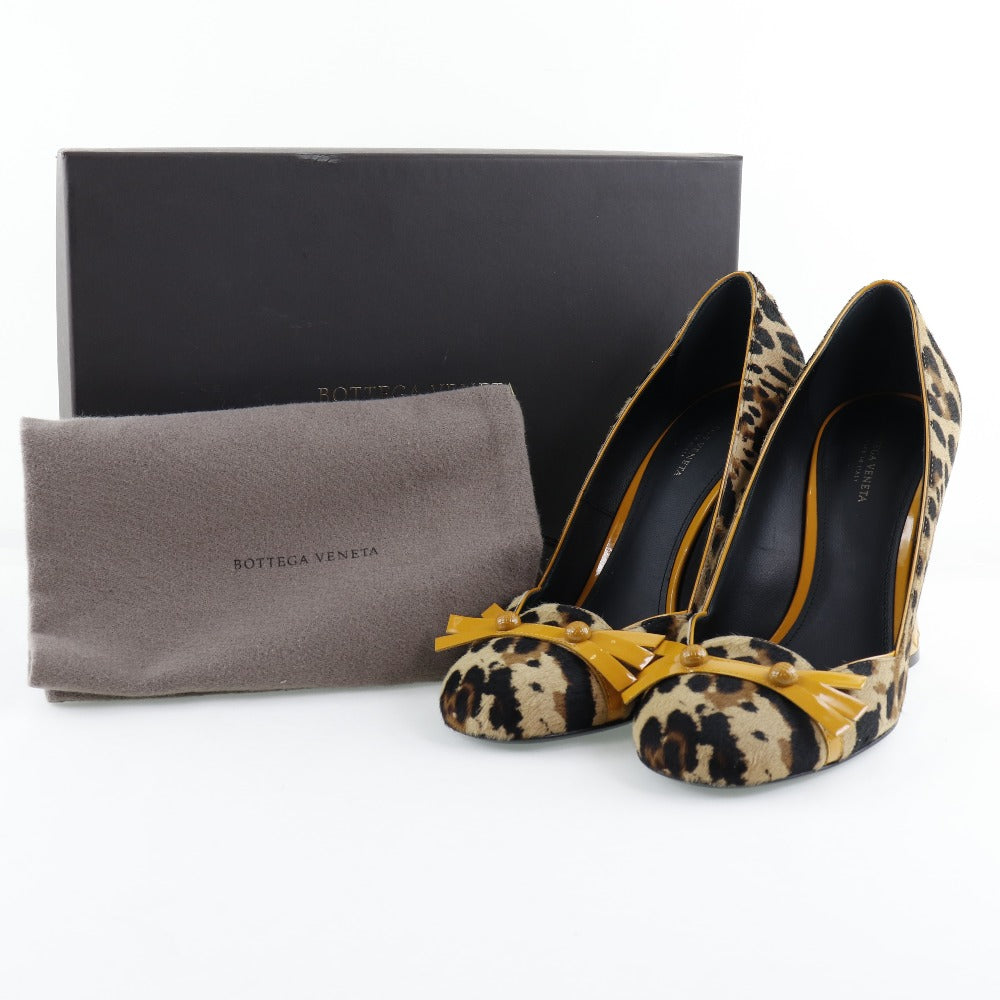 Bottega Veneta Leopard Print Leather Pumps