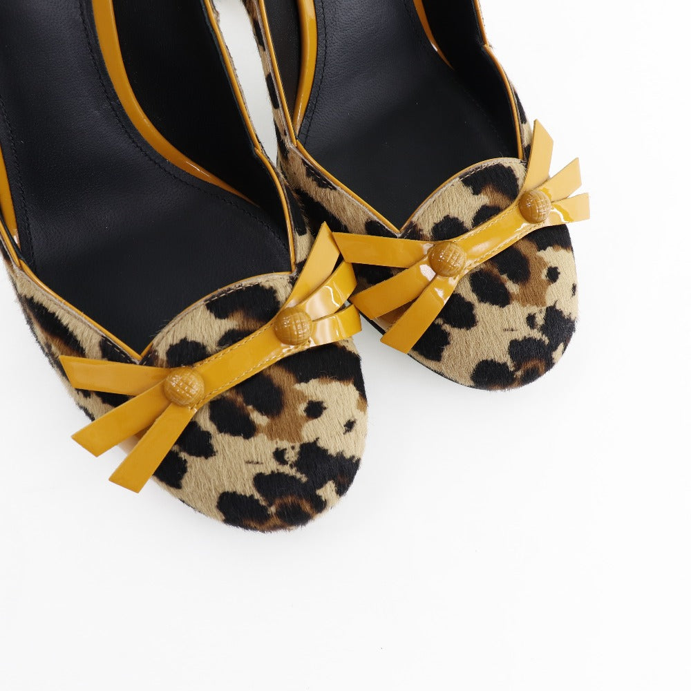 Bottega Veneta Leopard Print Leather Pumps