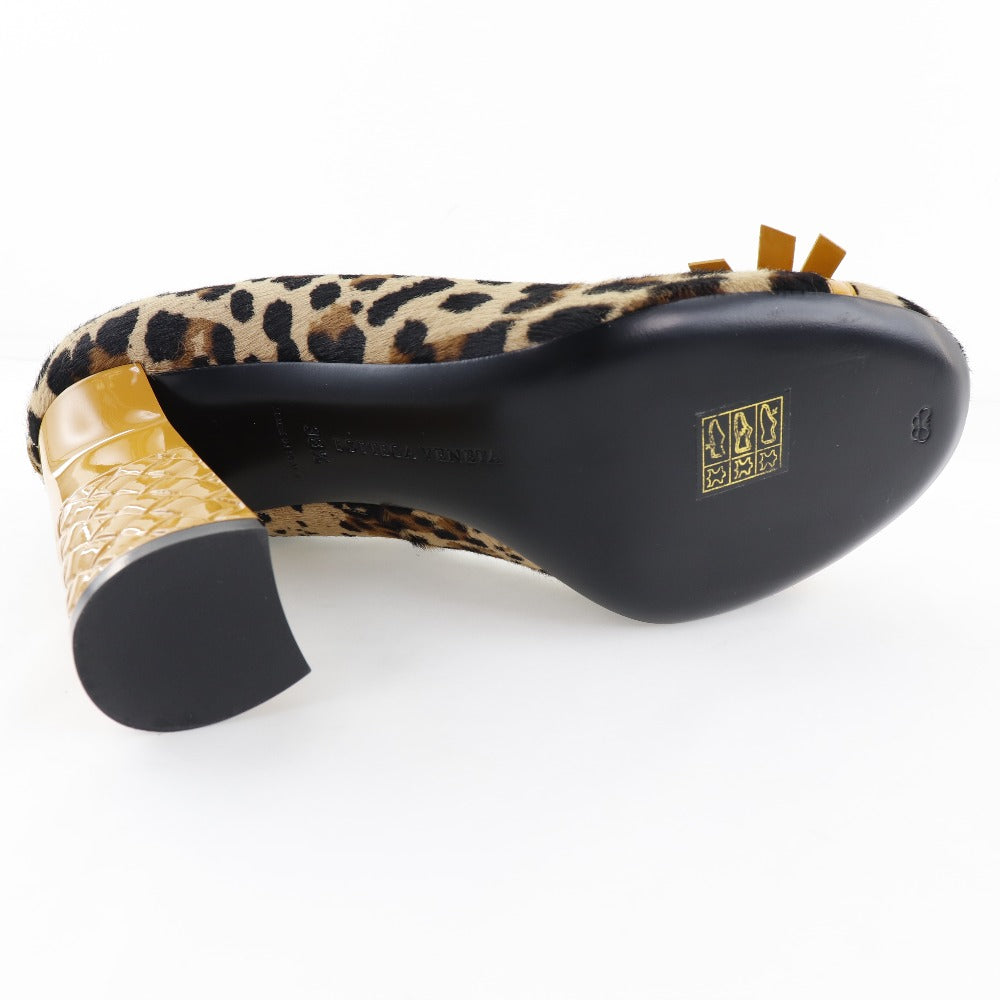 Bottega Veneta Leopard Print Leather Pumps