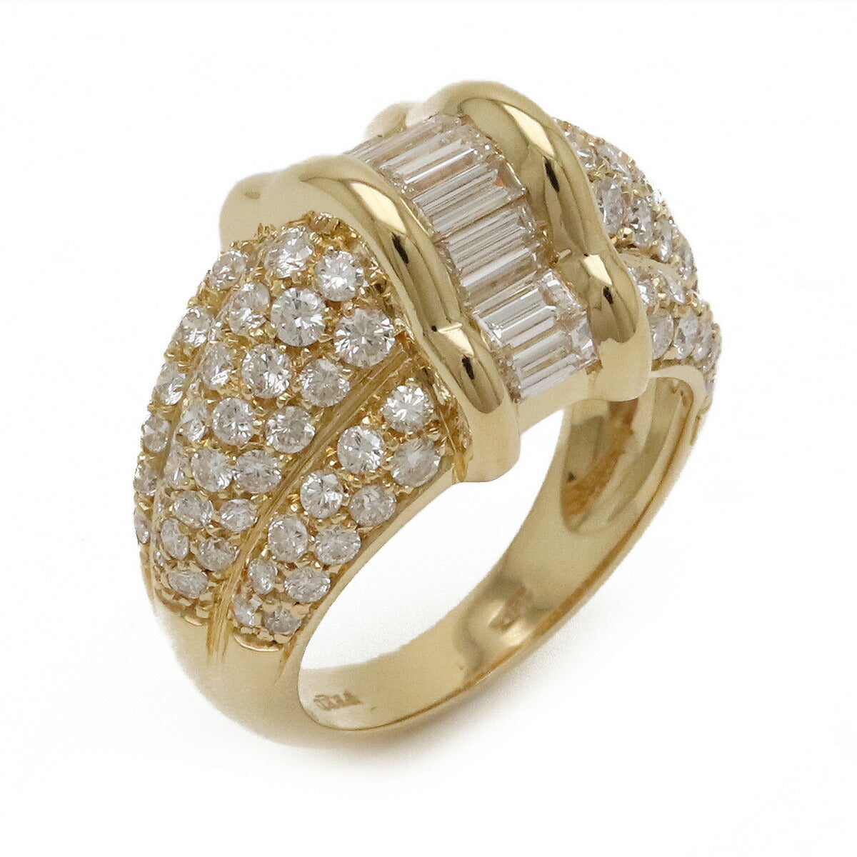 FRED Diamond Pave Ring K18YG Yellow Gold